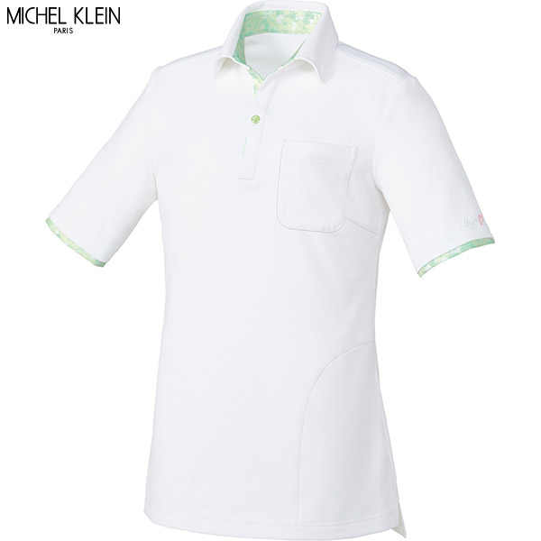 チトセ株式会社-MK-0035-C6  MICHEL KLEINレディースニットシャツ グリーン