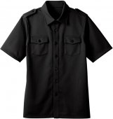 株式会社ボストン商会-00102-99 男女兼用ニットワッフルシャツ ブラック