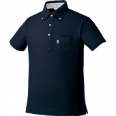 チトセ株式会社-UN-0030-C5 男女兼用ボタンダウンポロシャツ ネイビー