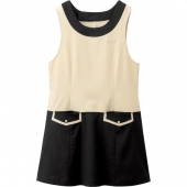 株式会社ボストン商会-00912-72 エプロンドレス ライトベージュ&times;ブラック