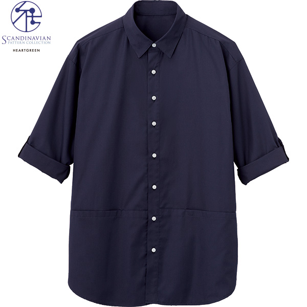 カーシーカシマ株式会社-HSY-014-2 男女兼用ロングシャツ レイクネイビー