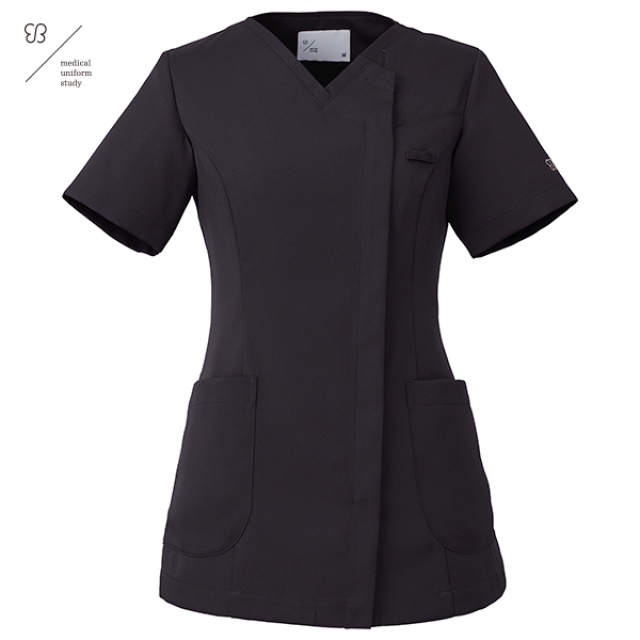 住商モンブラン/uka scrub-UM500-9/0 半袖レディーススクラブ ラベンダーピンク