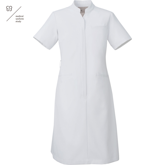 住商モンブラン/uka medical uniform study-UM401-WH ワンピース クールホワイト