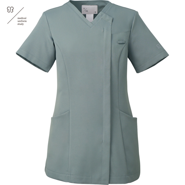 住商モンブラン/uka medical uniform study-UM501-EB レディーススクラブ アースブルー
