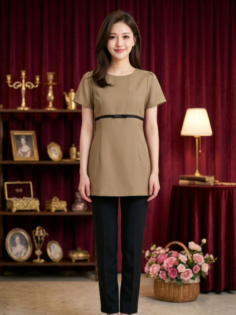 ELEFEE CLASSICAL FEMININE チュニック E-3138-4 モカブラウン