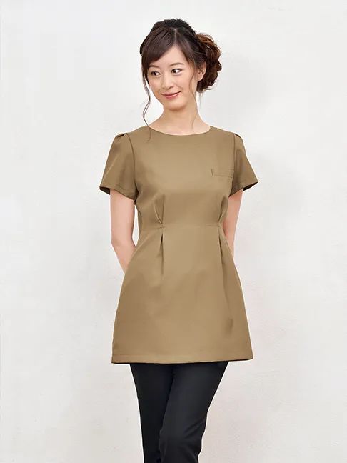 ELEFEE CLASSICAL FEMININE チュニック E-3135-4 モカブラウン